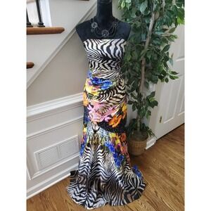 Dimitra Women's Multicolor Polyester Off The Shoulder Casual Long Maxi Dress 16